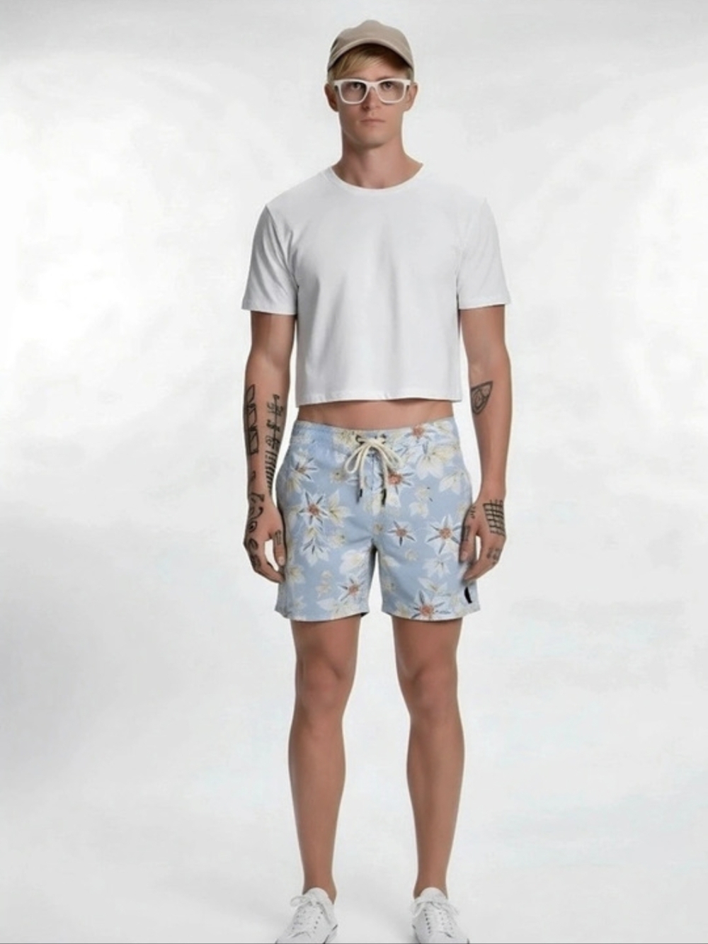 Faherty Sz 30 Classic Boardshort Floral Swim Shorts Blue & Yellow Waist 30.
